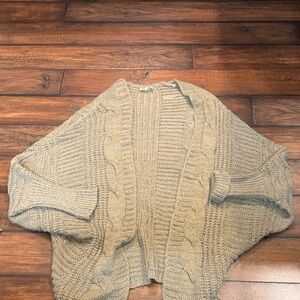 Entro Taupe Cable Knit Cardigan